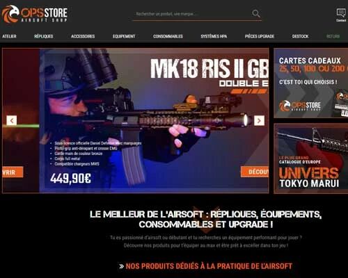 Site d'airsoft OPS-store tienda de airsoft