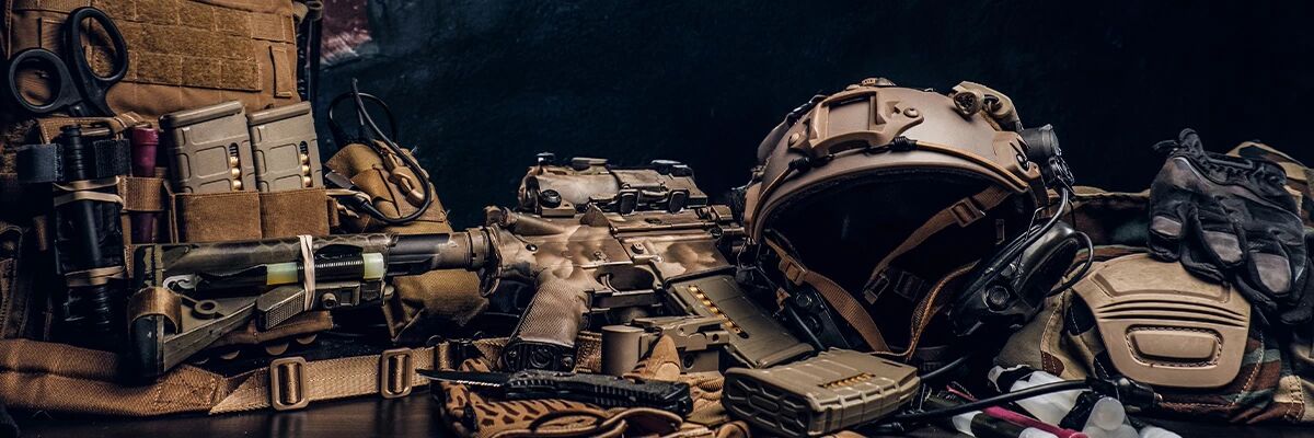 Airsoft gear with a replica