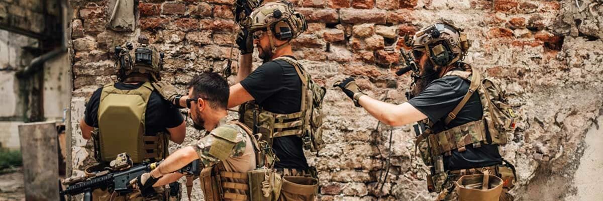 Airsoft team in part