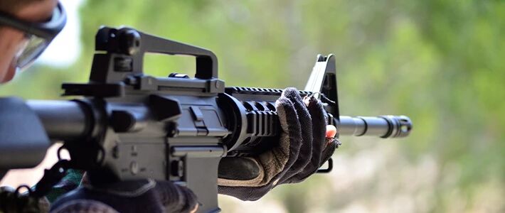 Replica of an M4A1 AEG