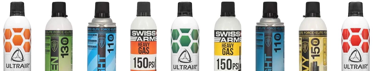 Different gas cylinders