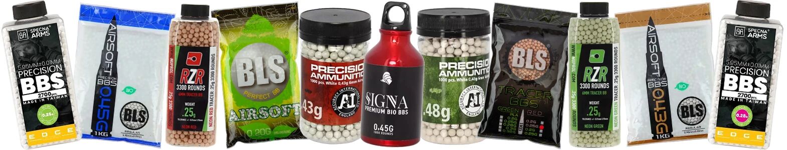 Different airsoft bb's