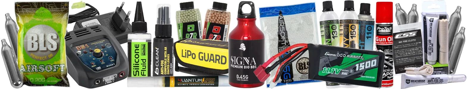 The different airsoft consumables