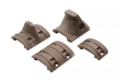 Set of XMM Style cover rails and Hand Stop Picatinny DE SHS