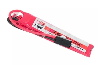 Double Stick Medium 7.4V 1300mAh 25C LiPo battery Bo-Manufacture