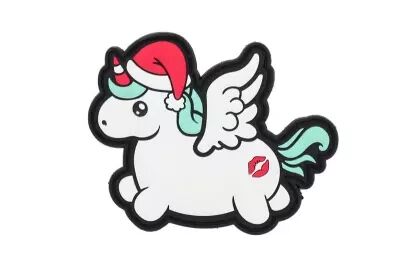 Patch PVC Christmas Unicorn COLOR JTG