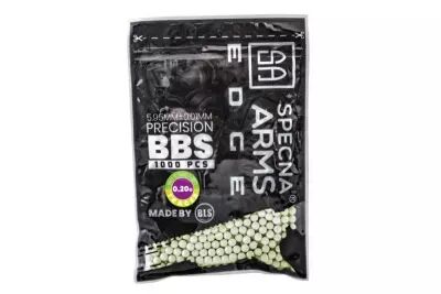 Pack of 1000 0.20g green tracer bbs Bio EDGE Specna Arms