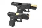 Outer Barrel 2 Way Non-recoil Fluted Gold for Glock 19 Marui Nine Ball