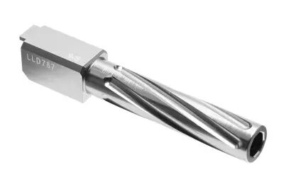 Outer Barrel 2 Way Non-recoil Fluted Silver for Glock 19 Marui Nine Ball