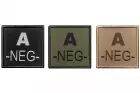 Embroidered patch blood group A- A10 Equipment