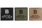 Embroidered patch blood group B+ A10 Equipment
