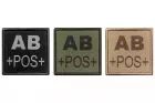 Embroidered patch blood group AB+ A10 Equipment