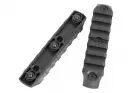 Kit 2 rails 7 slots keymod black polymer Dytac