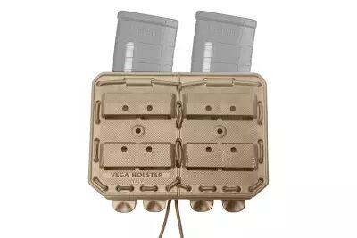 Bungy 8BL Tan M4 / AR15 VEGA HOLSTER double magazine carrier