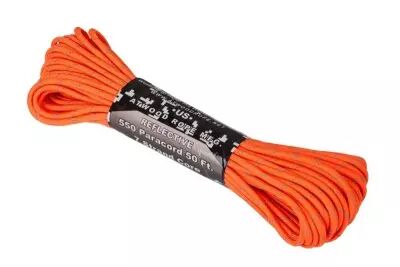 Paracorde 550 15m reflective Orange Atwood Rope MFG