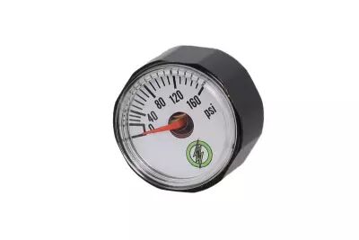 Oversized Custom 0-160 pressure gauge in 1/8  NPT Black Amped Airsoft