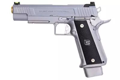 Hi-capa 5.1 Salient Arms 2011 DS Silver Full Auto EMG (AW Custom) Gas