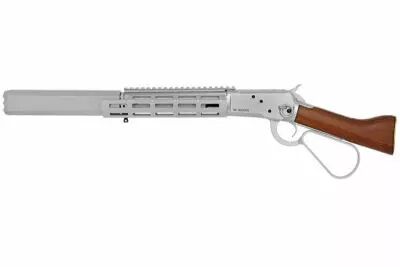 Replica 1873RS Wooden Silver Carbine A&K Gas