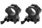 Adjustable mounting rings 25.4mm/30mm 2 in 1 Black Laylax