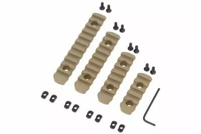 Kit of 4 DE MLOK Double Bell picatinny rails