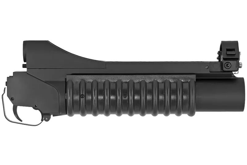 M203 short black metal grenade launcher and 40mm 36 ball Double Bell grenade