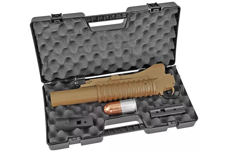 Lance grenade M203 long metal tan and grenade 40mm 36 balls Double Bell