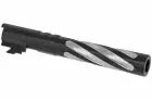 Outer Barrel Tornado Stainless Black Hi-Capa 5.1 GBB Marui 5KU