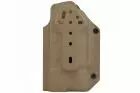 Lightweight Kydex type holster for Glock + X300 tan WOSPORT