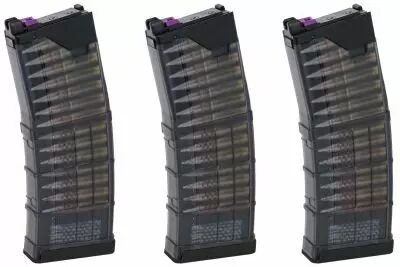 GBBR MWS Lancer T8 SP System 3-Pack 35-Ball Magazine .300BLK Black