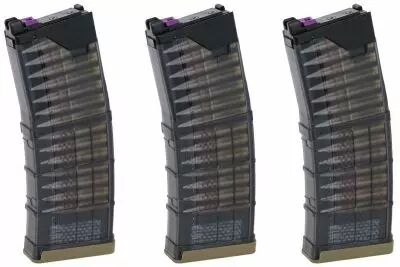 3 Pack 35-Ball Magazine .300BLK FDE GBBR MWS Lancer T8 SP System