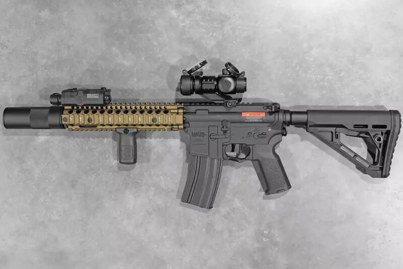 Replica MK18 Gen3 full metal Delta Black / Bronze Lancer Tactical Titan custom