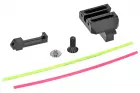 Set of V2 CNC type G17 GBB Marui AIP front & rear fibre sights