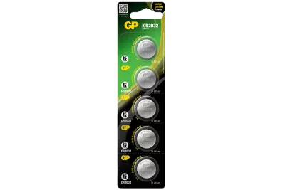 Pack of 5 CR2032 Lithium GP Batteries