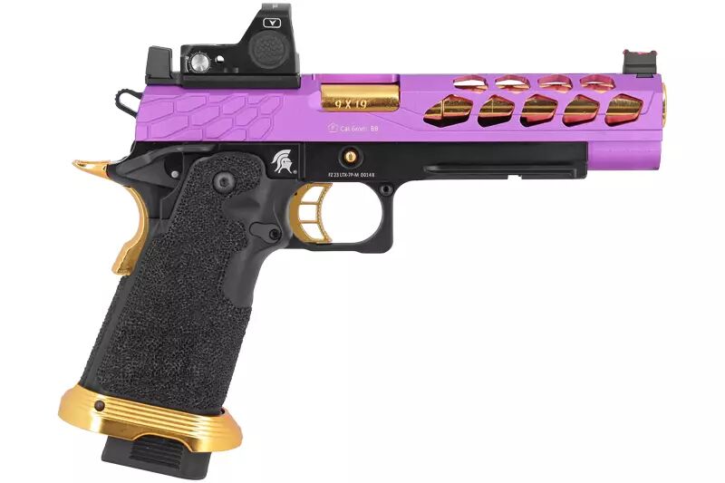 Hi-capa 5.1 Stryk Violet / Gold RMR Lancer Tactical Gas