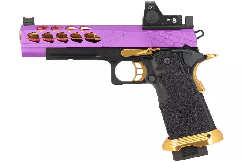 Hi-capa 5.1 Stryk Violet / Gold RMR Lancer Tactical Gas