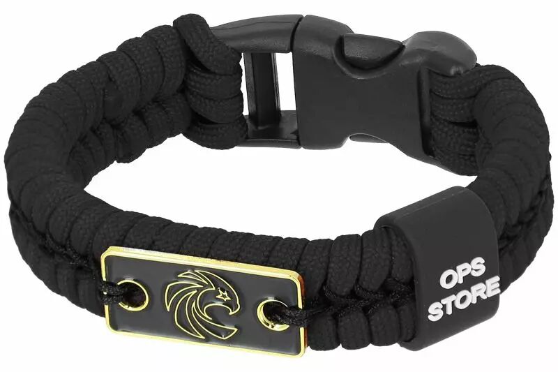 Paracorde survival bracelet black OPS store