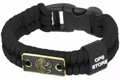 Paracorde survival bracelet black OPS-store