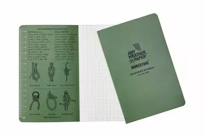 128-page All-In-One notebook 118x183mm Olive Green Modestone