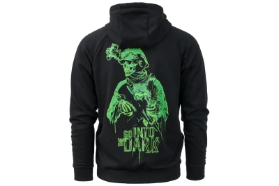 Into The Dark Black hoodie Direct Action