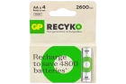 4 ReCyko 2600mAh AA rechargeable batteries GP Batteries