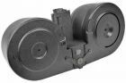 Twin Drum Magazine 2500 bbs for MP5 AEG Black A&K