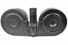 Twin Drum Magazine 2500 bbs for AK AEG Black A&K