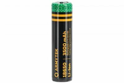 18650 Li-Ion 3500mAh Rechargeable Battery with PCB Armytek