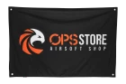 OPS-STORE Airsoft Flag 1220 x 795 mm Black OPS-Factory