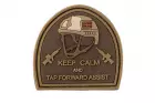 3D Patch Keep Calm And Tap Forvard Assist - tan