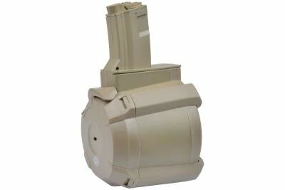 A&K DRUM 1200 ROUNDS MAGAZINE FOR MP5 SERIES DARK EARTH (B90-4C TN)