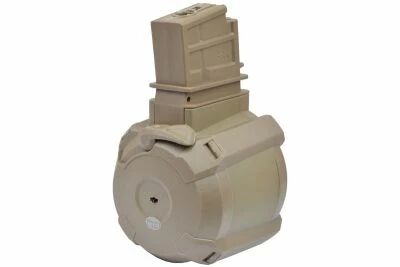 A&K DRUM 1200 ROUNDS MAGAZINE FOR G36 SERIES TAN (B90-2C TN)