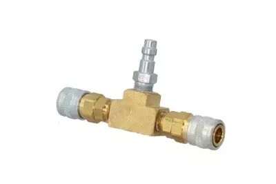 Adaptateur HPA double entr�e US en T Amped Airsoft