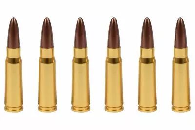 AIRSOFT DUMMY 6x 7.62mm AK BULLETS