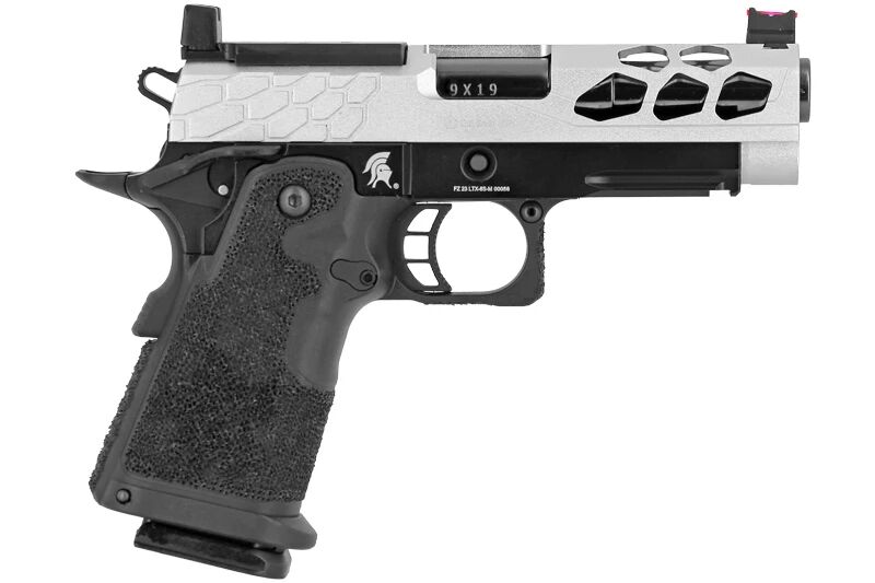 Airsoft Pistol GBB Stryk Hi-Capa 4.3 Silver Lancer Tactical